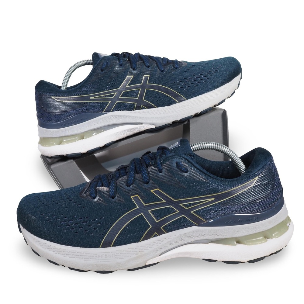 ASICS Gel Kayano 28 Womens 9 Wide D French Thunder Blue Running Shoes 1012B046